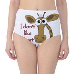 Giraffe Joke High-waist Bikini Bottoms by Valentinaart