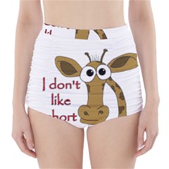 Giraffe Joke High-waisted Bikini Bottoms by Valentinaart