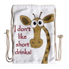 Giraffe Joke Drawstring Bag (large)