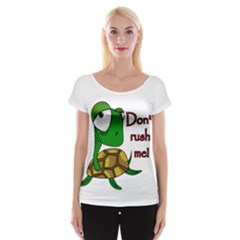 Turtle Joke Women s Cap Sleeve Top by Valentinaart