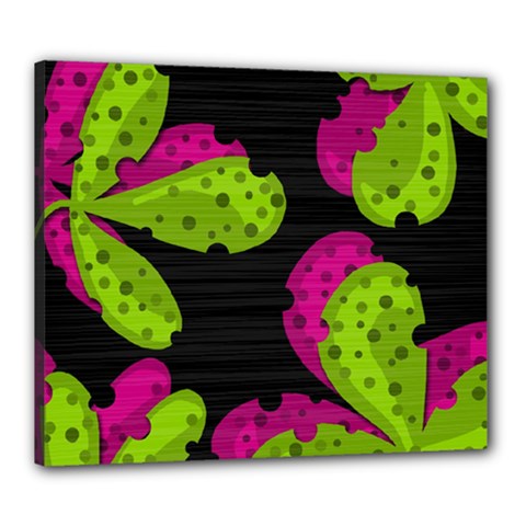 Decorative Leafs  Canvas 24  X 20 