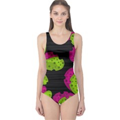 Decorative Leafs  One Piece Swimsuit