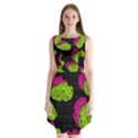 Decorative leafs  Sleeveless Chiffon Dress   View1