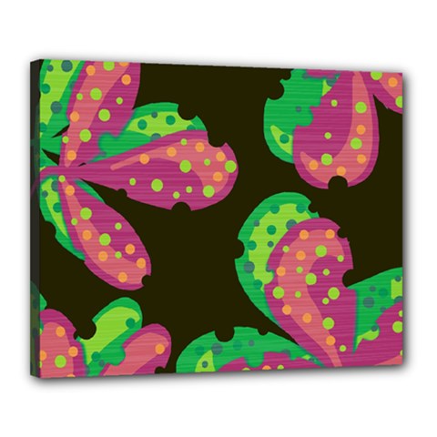 Colorful Leafs Canvas 20  X 16 