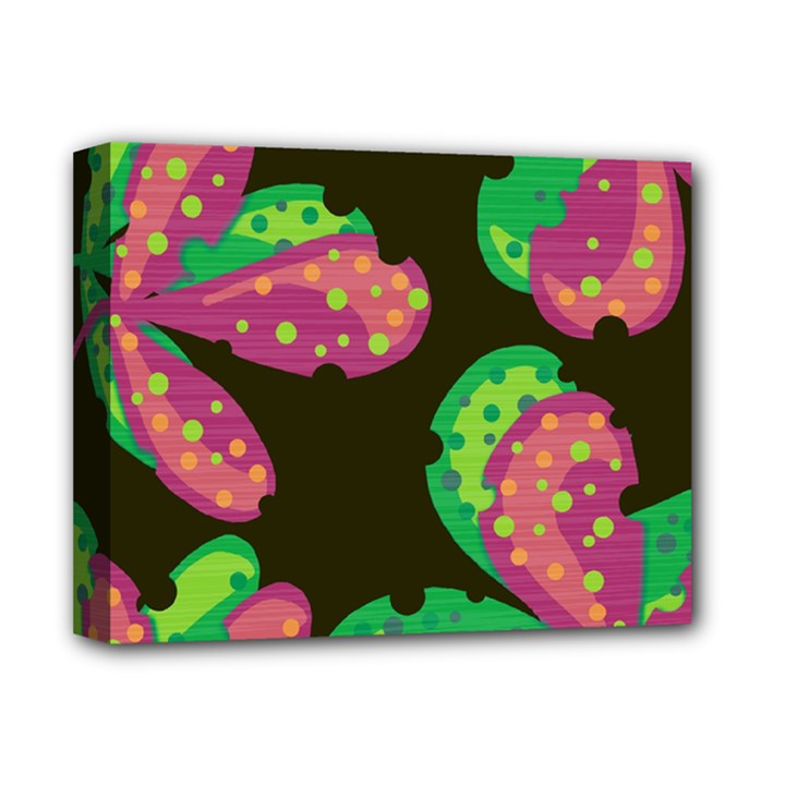 Colorful leafs Deluxe Canvas 14  x 11 