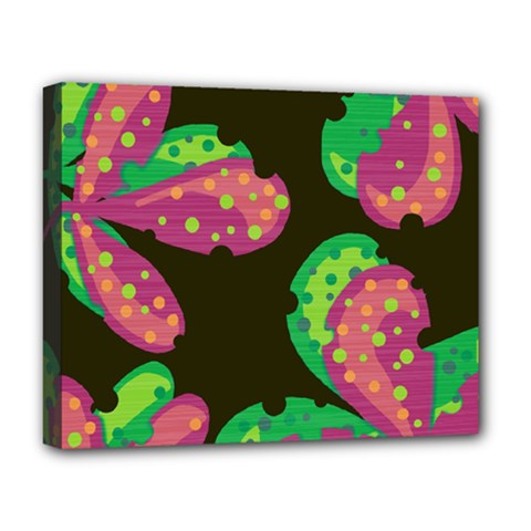 Colorful Leafs Deluxe Canvas 20  X 16  