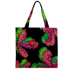 Colorful Leafs Zipper Grocery Tote Bag by Valentinaart