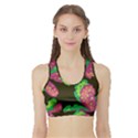 Colorful leafs Sports Bra with Border View1