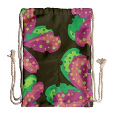 Colorful Leafs Drawstring Bag (large)