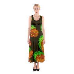 Autumn Leafs Sleeveless Maxi Dress by Valentinaart