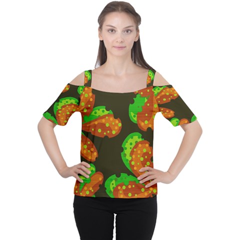 Autumn Leafs Women s Cutout Shoulder Tee by Valentinaart