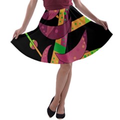 Moon Tree A-line Skater Skirt