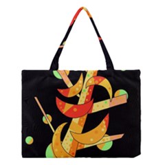 Orange Moon Tree Medium Tote Bag by Valentinaart