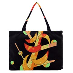 Orange Moon Tree Medium Zipper Tote Bag