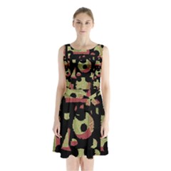 Papyrus  Sleeveless Chiffon Waist Tie Dress