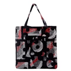 Red Shadows Grocery Tote Bag by Valentinaart