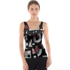 Red Shadows Tank Top by Valentinaart