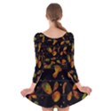 Floral abstraction Long Sleeve Velvet Skater Dress View2