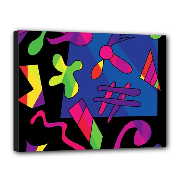 Colorful shapes Canvas 16  x 12 