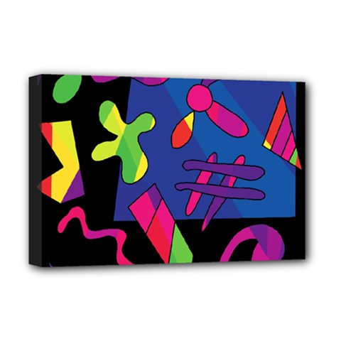 Colorful Shapes Deluxe Canvas 18  X 12  