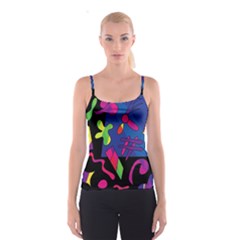 Colorful Shapes Spaghetti Strap Top