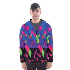 Colorful Shapes Hooded Wind Breaker (men)