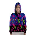 Colorful shapes Hooded Wind Breaker (Women) View1