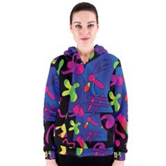 Colorful Shapes Women s Zipper Hoodie by Valentinaart