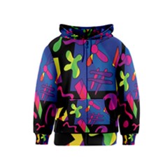 Colorful Shapes Kids  Zipper Hoodie