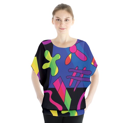 Colorful Shapes Blouse by Valentinaart