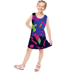 Colorful Shapes Kids  Tunic Dress