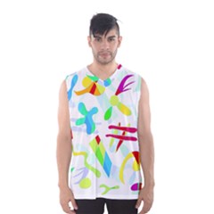 Playful Shapes Men s Basketball Tank Top by Valentinaart