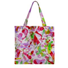 Summer Zipper Grocery Tote Bag