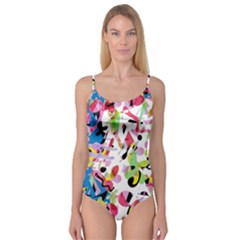 Colorful Pother Camisole Leotard 