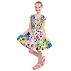 Colorful Pother Kids  Short Sleeve Dress