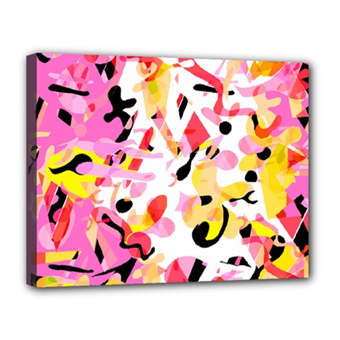 Pink Pother Canvas 14  X 11 