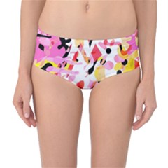 Pink Pother Mid-waist Bikini Bottoms