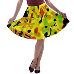 Fire A-line Skater Skirt