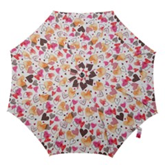 Colorful Cute Hearts Pattern Hook Handle Umbrellas (medium)