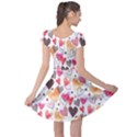 Colorful Cute Hearts Pattern Cap Sleeve Dresses View2