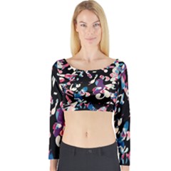 Creative Chaos Long Sleeve Crop Top