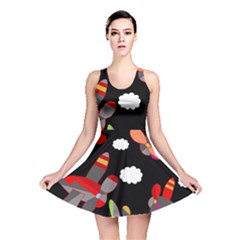 Playful Airplanes  Reversible Skater Dress