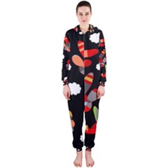 Playful Airplanes  Hooded Jumpsuit (ladies) 