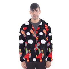 Playful Airplanes  Hooded Wind Breaker (men)