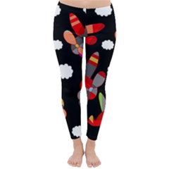 Playful Airplanes  Classic Winter Leggings