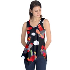 Playful Airplanes  Sleeveless Tunic by Valentinaart