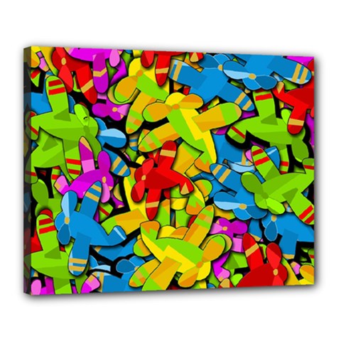 Colorful Airplanes Canvas 20  X 16 