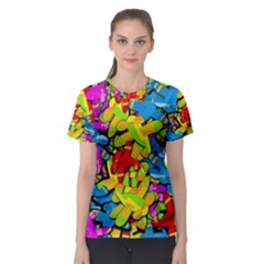 Colorful Airplanes Women s Sport Mesh Tee