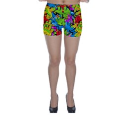 Colorful Airplanes Skinny Shorts