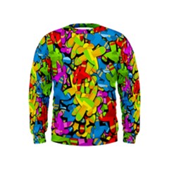 Colorful Airplanes Kids  Sweatshirt